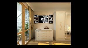 Newborn images on wall